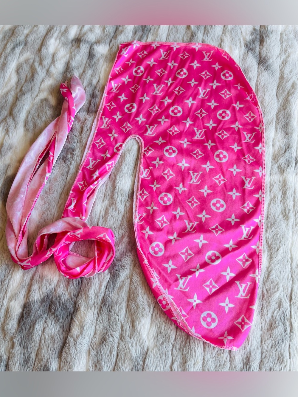 Pink Wave Durag - Fashion Headwrap